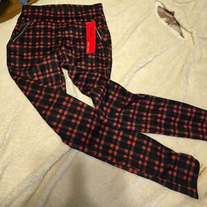 Red and Black Plaid Pants